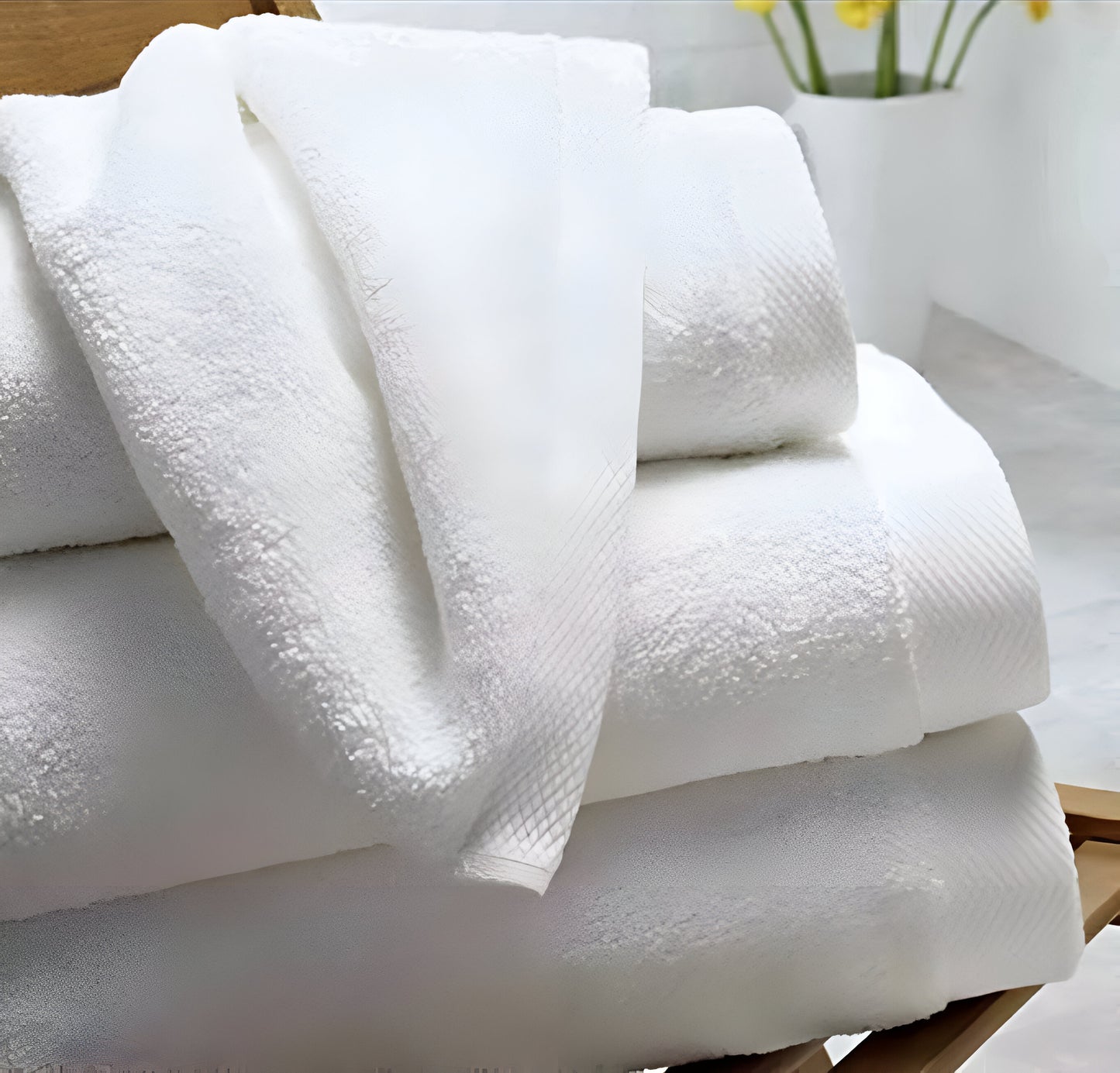 JDX 100% Cotton White Bath Towel – Soft, Highly Absorbent, and Luxuriously Plush