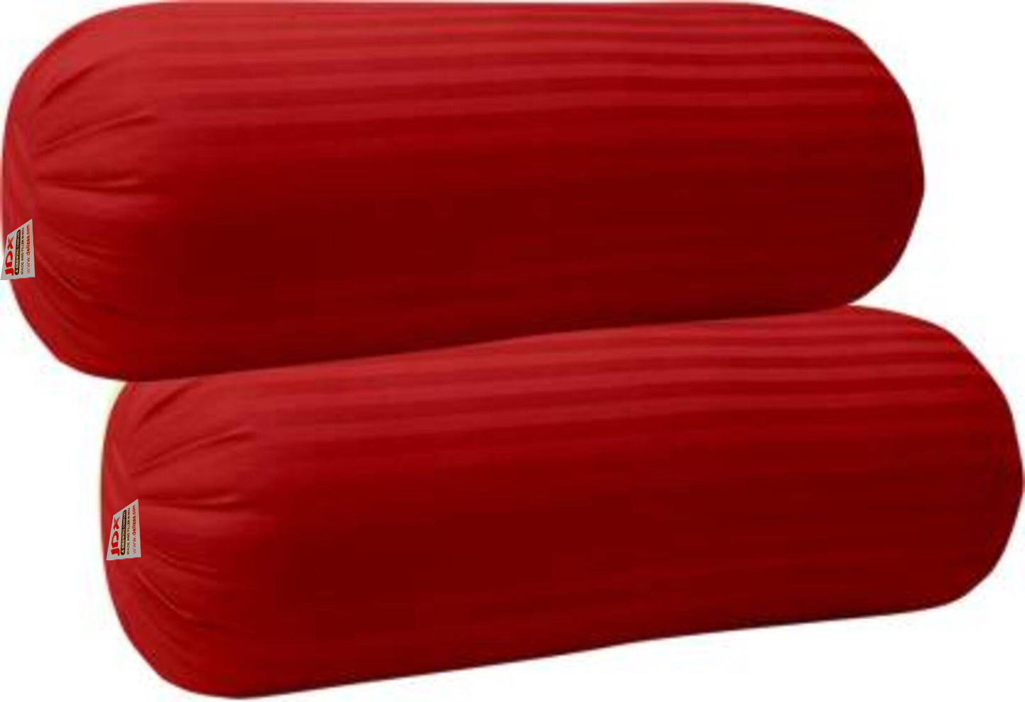 JDX Microfibre Round Bolster Bed/Sofa/Diwan Pillow | Light, Soft & Fluffy for Neck & Back Support | Washable Breathable, Durable | Size 15x34 Inch - Big Round Pillow | Set of 2