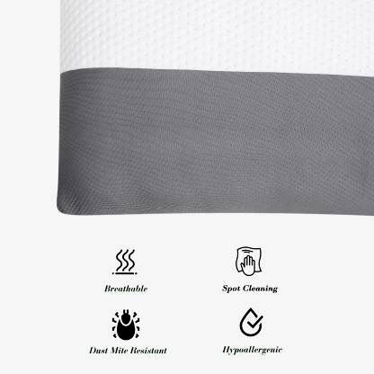 JDX Sleeping Pillow | JDX Ultra Soft Microfiber Sleeping Pillow For Bedroom,Pack Of 2 White, Grey, Standard - JDX STORE