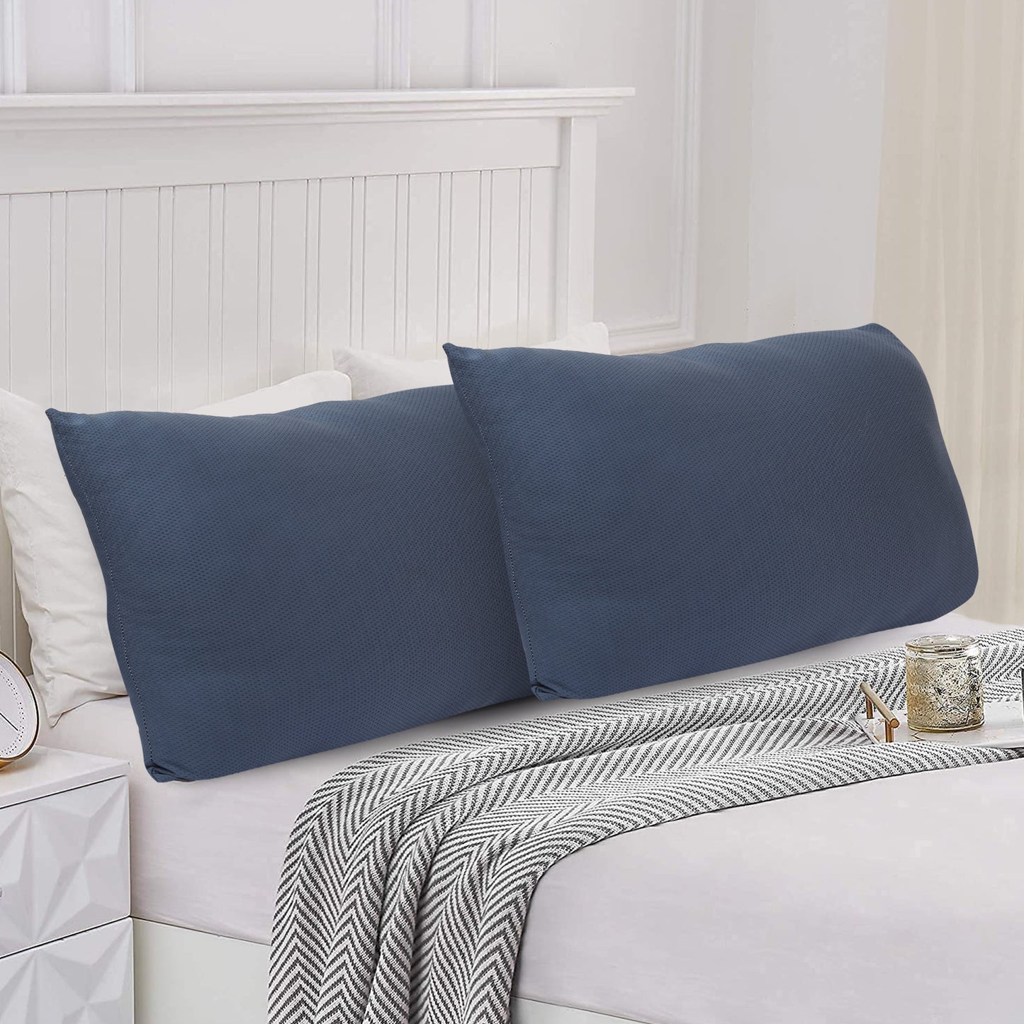 JDX Sleeping Pillows | Hotel Quality Premium Conjugated Fiber Pillow set of 2 | Pillow 16 inch x 24 inch | Sofa Pillow, Pillows for Sleeping, pillows, pillows set 2, Pillows for Bed, pillow, soft pillow | takiya set of 2 - JDX STORE