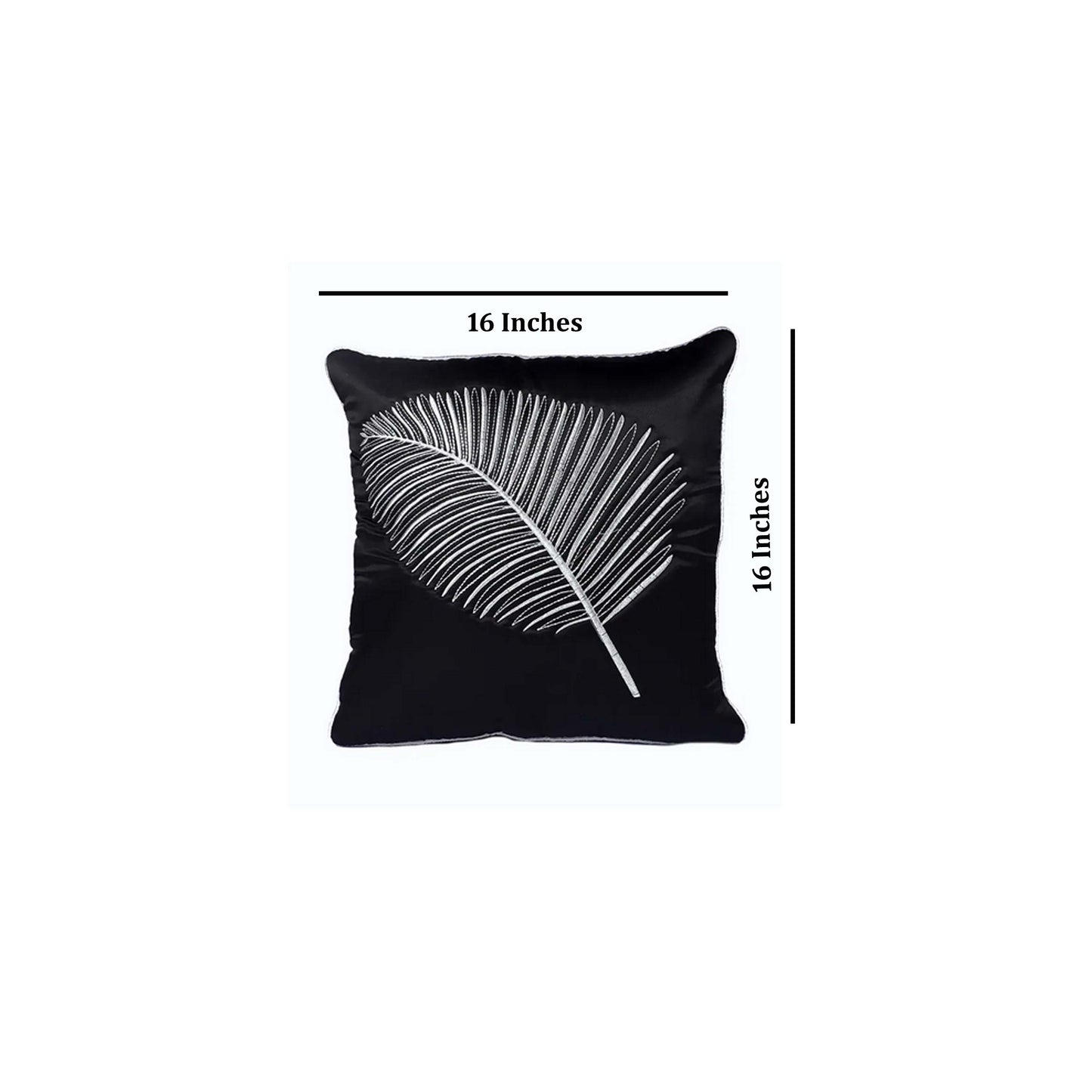 JDX Cushion Cover Set Cushion Cover| Designed Velvet Cushion Cover Set of 5 16x16 inches or 40x40 cm | Cushion Cover, Cushion Cover Set of 5, Sofa Cushion Covers (Black) (Copy)
