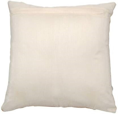 JDX designer Leaf Printed Hand Made Jute Sofa Cushion Covers pack of 5 - (16 X 16 INCHES)