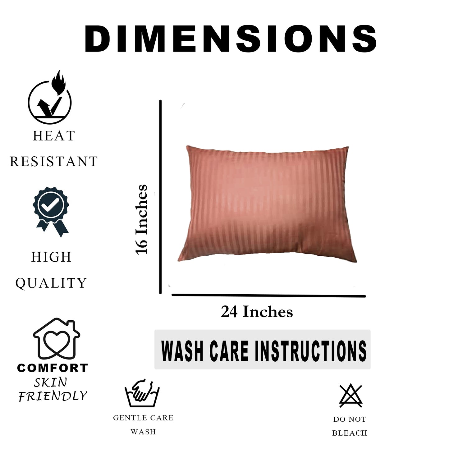 JDX Luxurious Brown Microfiber Pillow Filler Set of 2 for Home and Décor - JDX STORE
