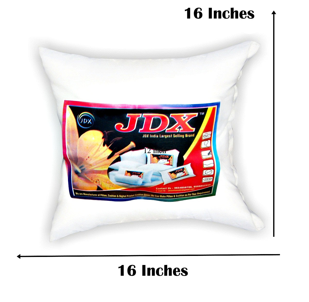 JDX Attractive plain Microfiber Cushion Filler Set of 5 for Living Room and Sofa - JDX STORE