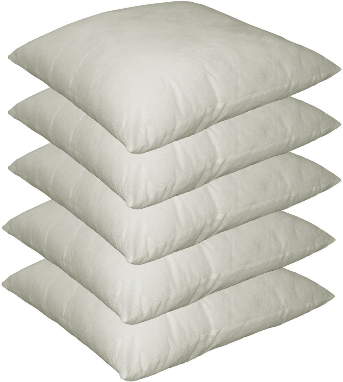 JDX White Polyester Cushion Fillers, Hotel/Home Quality Hollow Fiber Cushion Filler, Set of 5 Piece - JDX STORE