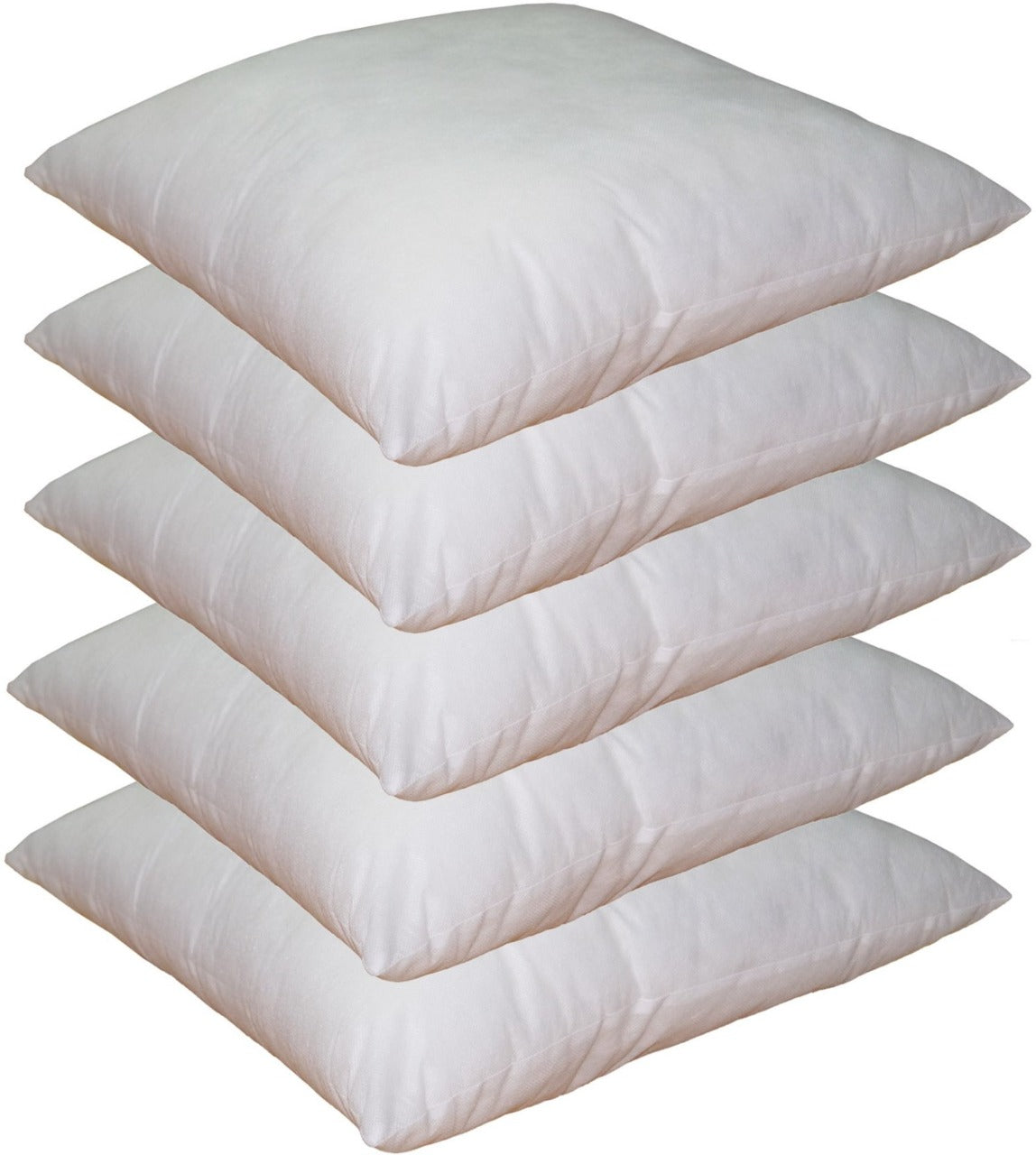 JDX Microfiber Square Soft Cushion Filler for Bed, Sofa, White, 5 Pieces - JDX STORE