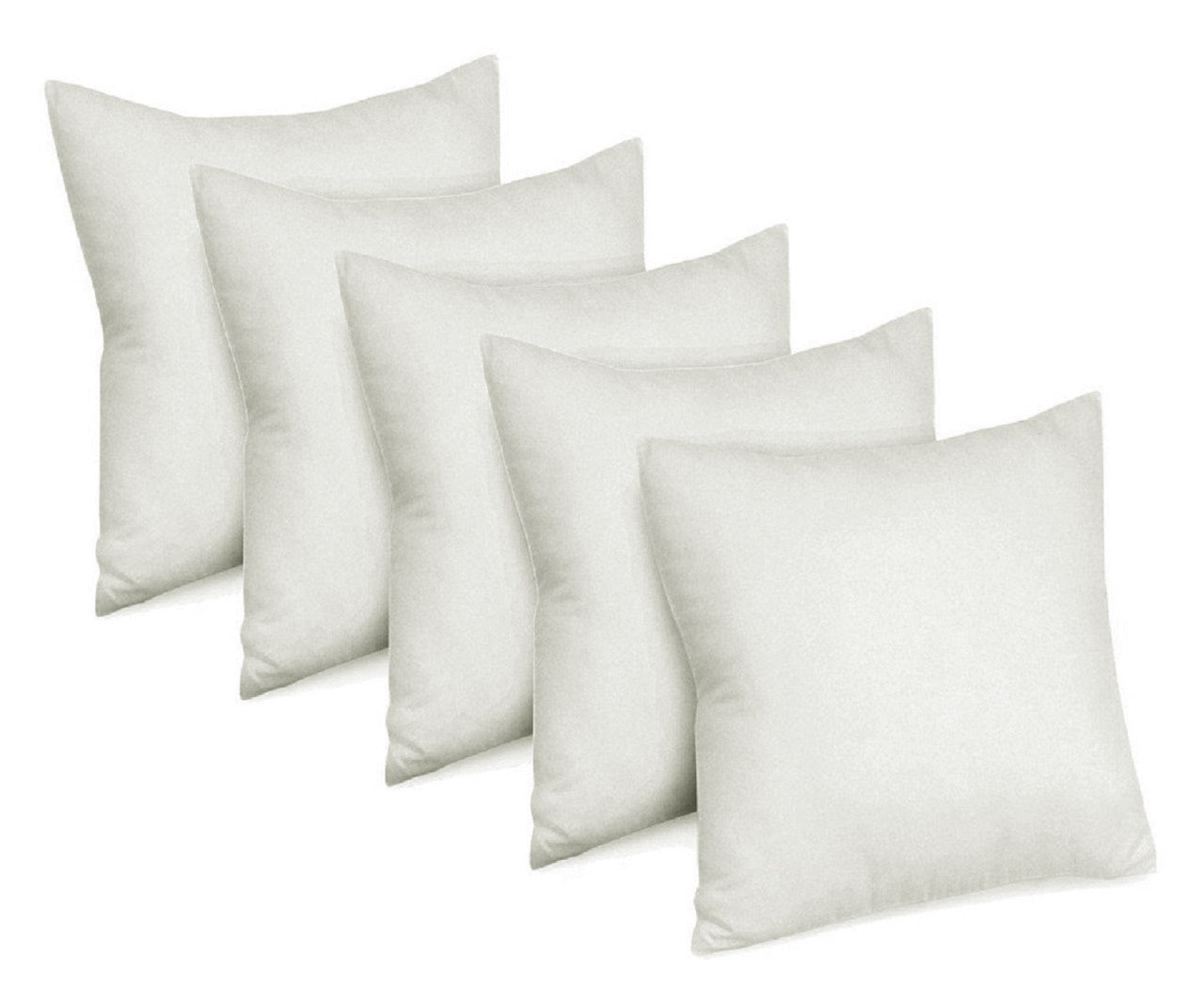 JDX White Polyester Cushion Fillers, Hotel/Home Quality Hollow Fiber Cushion Filler, Set of 5 Piece - JDX STORE