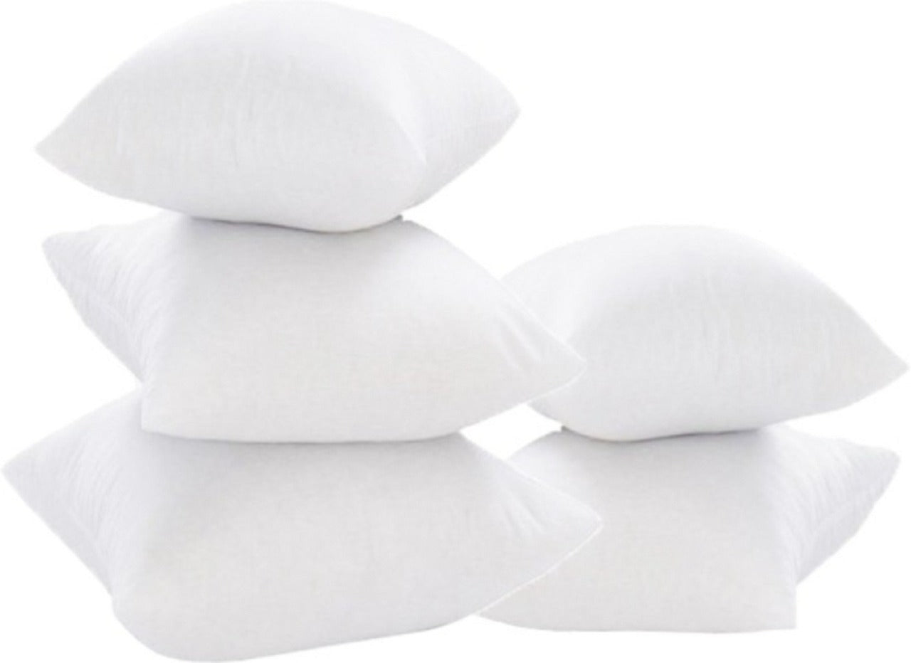 JDX Microfiber Square Soft Cushion Filler for Bed, Sofa, White, 5 Pieces - JDX STORE