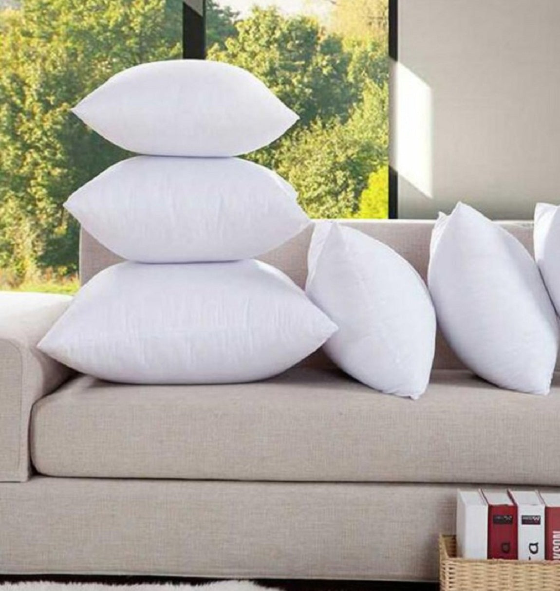 JDX Premium Quality Cushions for Sofa, Microfiber Soft Cushion filler, (Set/Pack of 5 Cushions) - JDX STORE