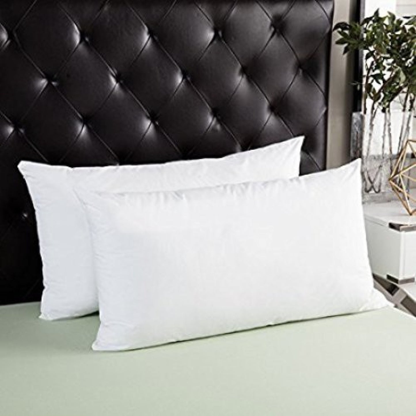 JDX White Pillows for Sleeping 2 Pack with Luxury Hotel Quality, Super Plush Fiber Filling, Top-end Microfiber Cover for Side Stomach Back Sleepers - JDX STORE