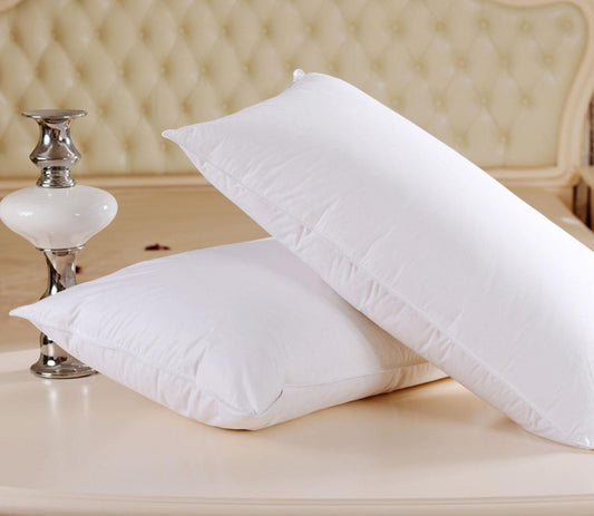 JDX White Pillows for Sleeping 2 Pack with Luxury Hotel Quality, Super Plush Fiber Filling, Top-end Microfiber Cover for Side Stomach Back Sleepers - JDX STORE