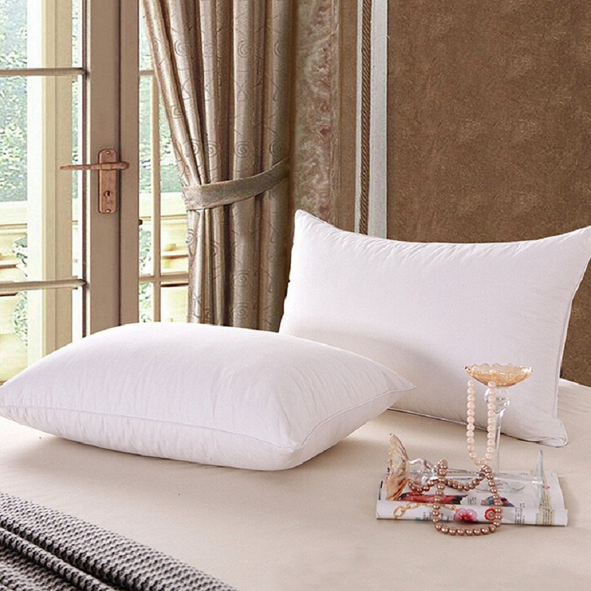 JDX Bed Pillows for Sleeping 2 Pack with Luxury Hotel Quality, Super Plush Fiber Filling, Top-end Microfiber Cover for Side Stomach Back Sleepers - JDX STORE