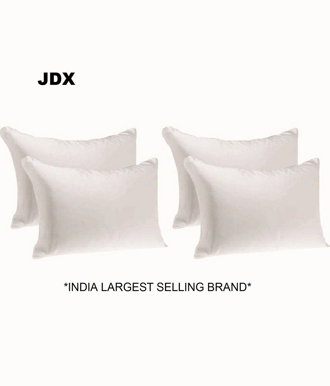 White Premium Twill Microfiber Brilliant White Pillows Set of 4 - JDX STORE