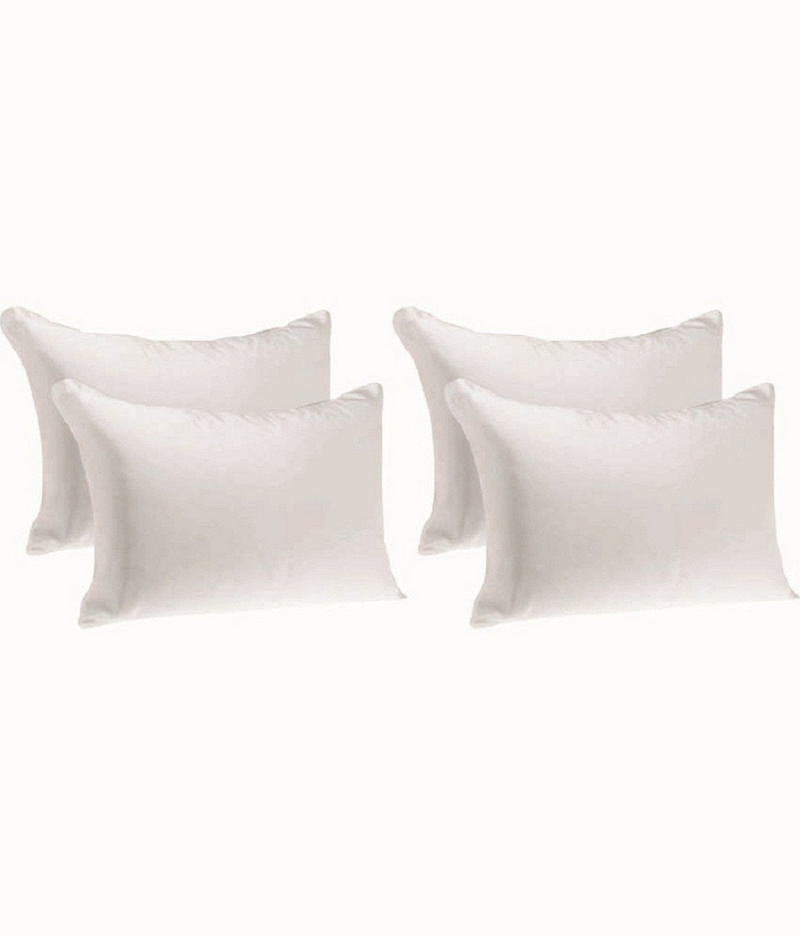 White Premium Twill Microfiber Brilliant White Pillows Set of 4 - JDX STORE