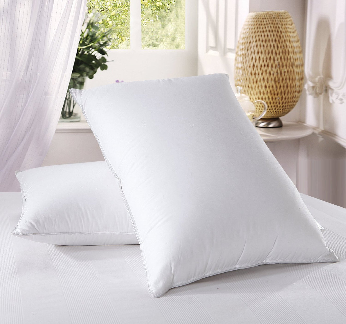 JDX Microfiber Bed Pillows - 100% Breathable Soft Cotton Premium Sleeping Pillow, Great for Side and Back Support Pillow - Pack of 2 - JDX STORE