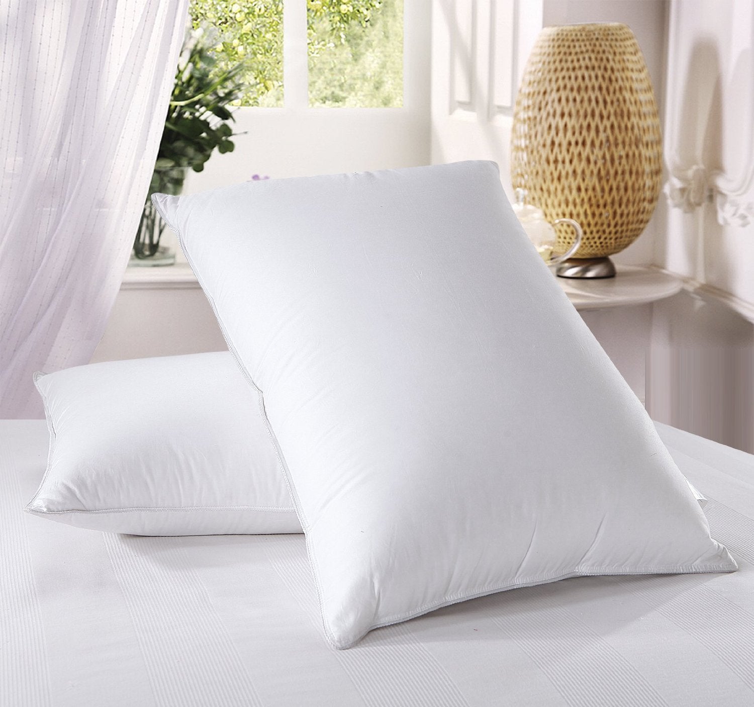 JDX Microfiber Bed Pillows - 100% Breathable Soft Cotton Premium Sleeping Pillow, Great for Side and Back Support Pillow - Pack of 2 - JDX STORE