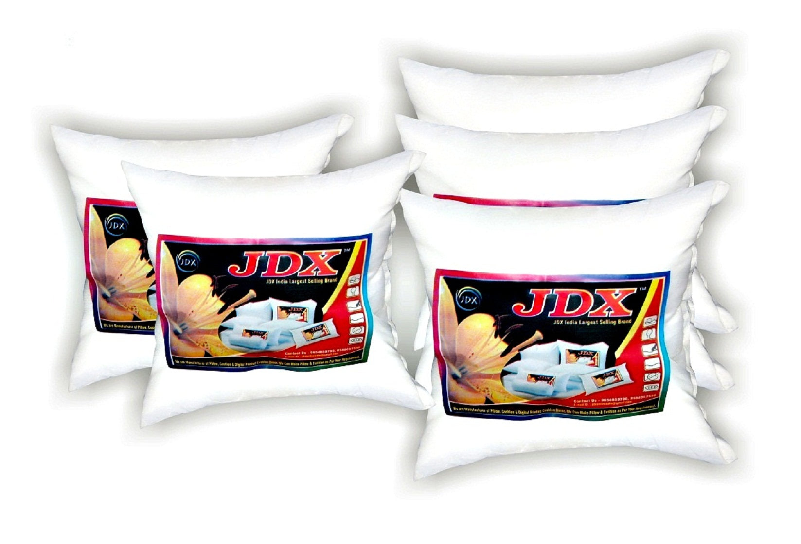 JDX Urban Arts Polyester Blend Fiber Cushion Fillers - Pack of 5 Pcs - JDX STORE