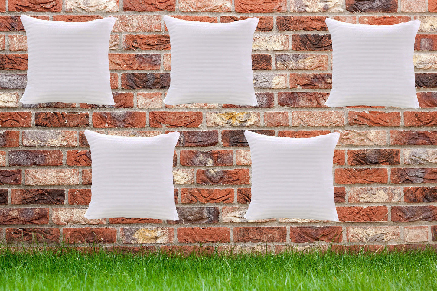 JDX Microfiber Satin Sofa Cushion Filler, Special for Living room White (Pack of 5) - JDX STORE