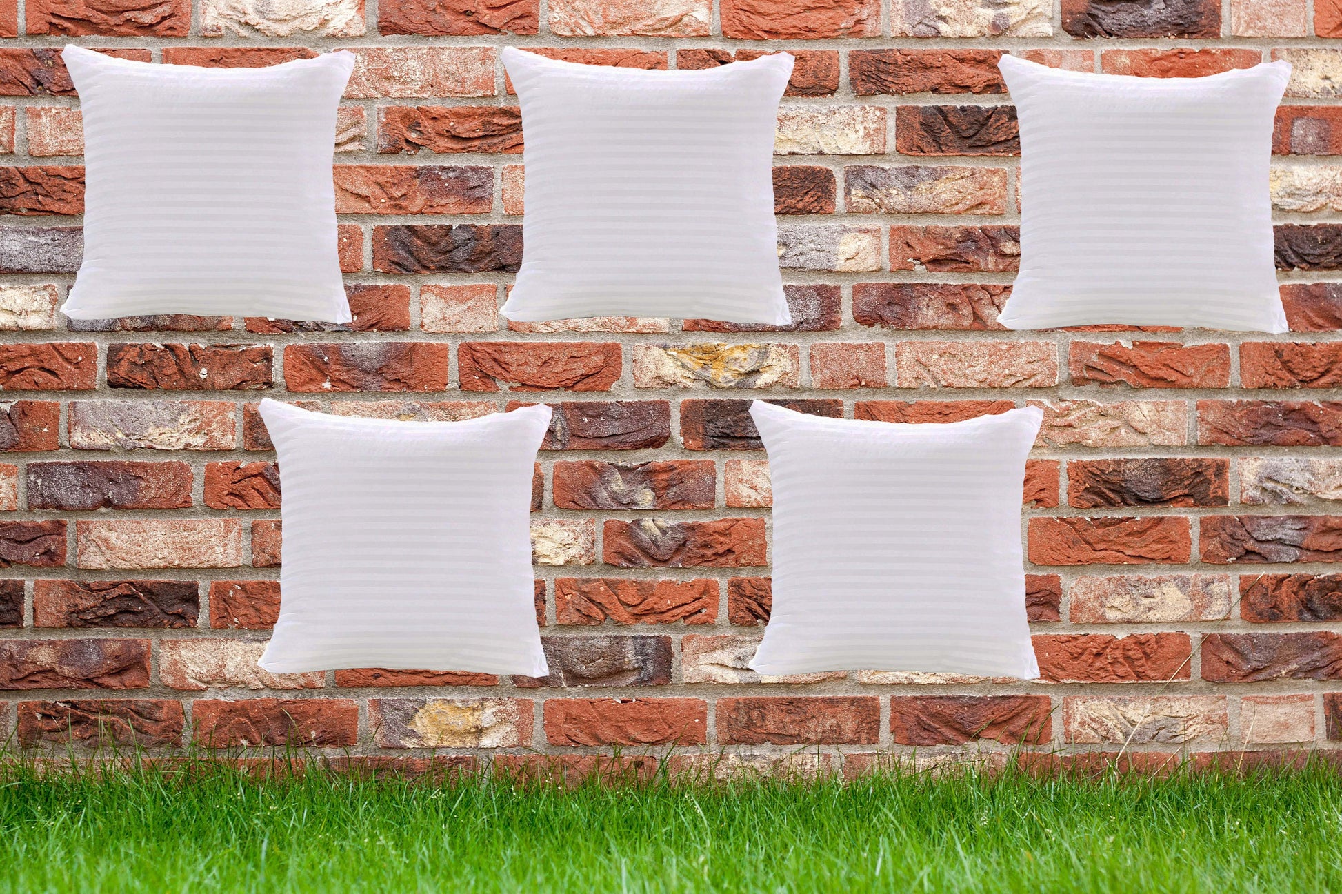 JDX Microfiber Satin Sofa Cushion Filler, Special for Living room White (Pack of 5) - JDX STORE