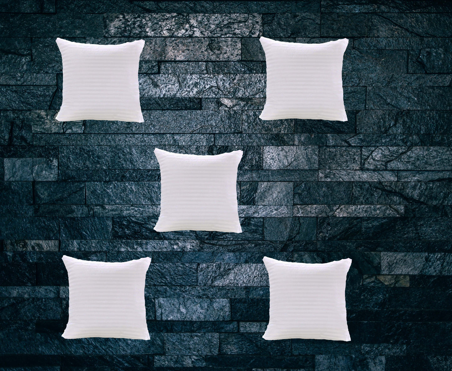 JDX Microfiber Satin Sofa Cushion Filler, Special for Living room White (Pack of 5) - JDX STORE