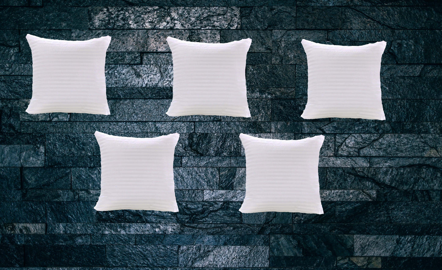 JDX Microfiber Satin Sofa Cushion Filler, Special for Living room White (Pack of 5) - JDX STORE