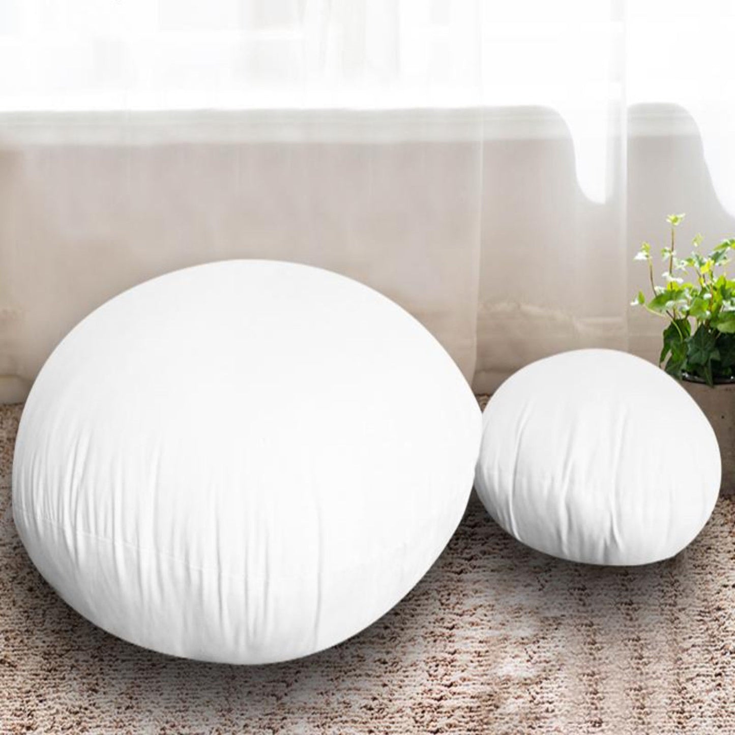 JDX Premium Quality and Fiber Round Cushion Set of 2 for Living Room and Sofa - JDX STORE