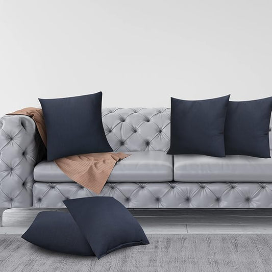 JDX Cushions | Hotel Quality Premium Fibre Sofa Cushions Set of 5 | Cushion 16 inch x 16 inch | Sofa Pillow, Cushion, Cushions for Sofa, Cushion Pillow, Sofa Pillow, Cushions for Bed, Grey - JDX STORE