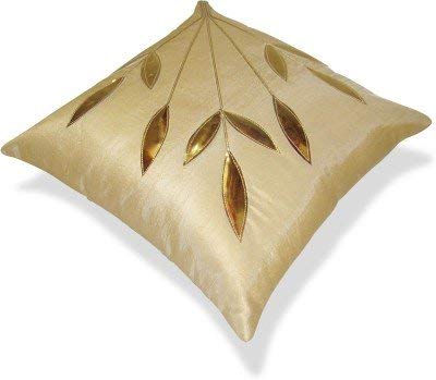 JDX Cushion cover |  Dupion Silk Beige color Cusion Cover sofa Set of 5 for living room { Size 40x40 inches ,Beige,}