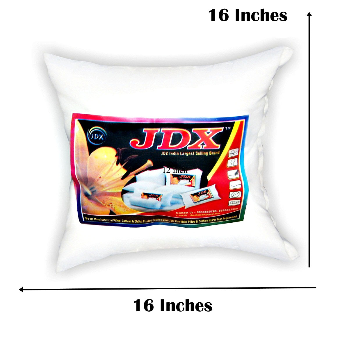 JDX Attractive plain Microfiber Cushion Filler Set of  5 for Living Room and Sofa - JDX STORE