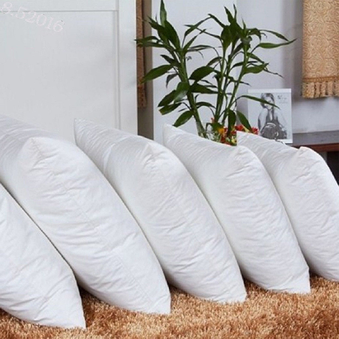 JDX Premium Quality Cushions for Sofa, Microfiber Soft Cushion filler, (Set/Pack of 5 Cushions)