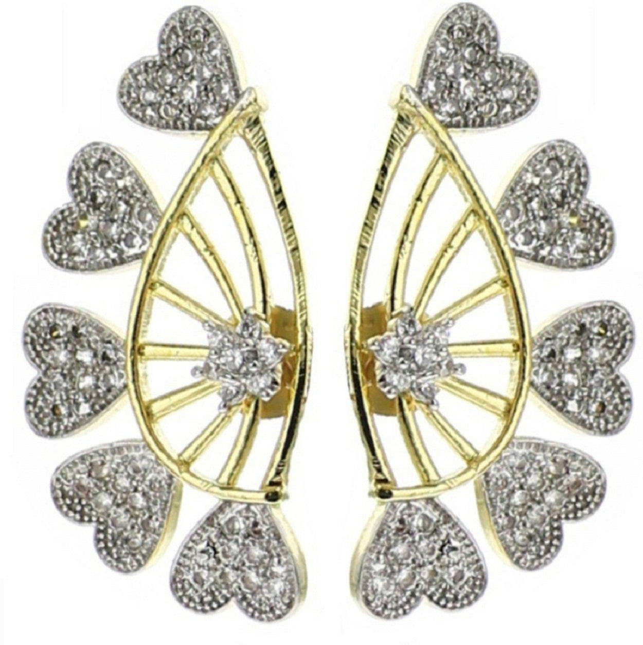 JDX Latest Gold Plated Crystel Studd Earring Set for Women and Girls - JDX STORE