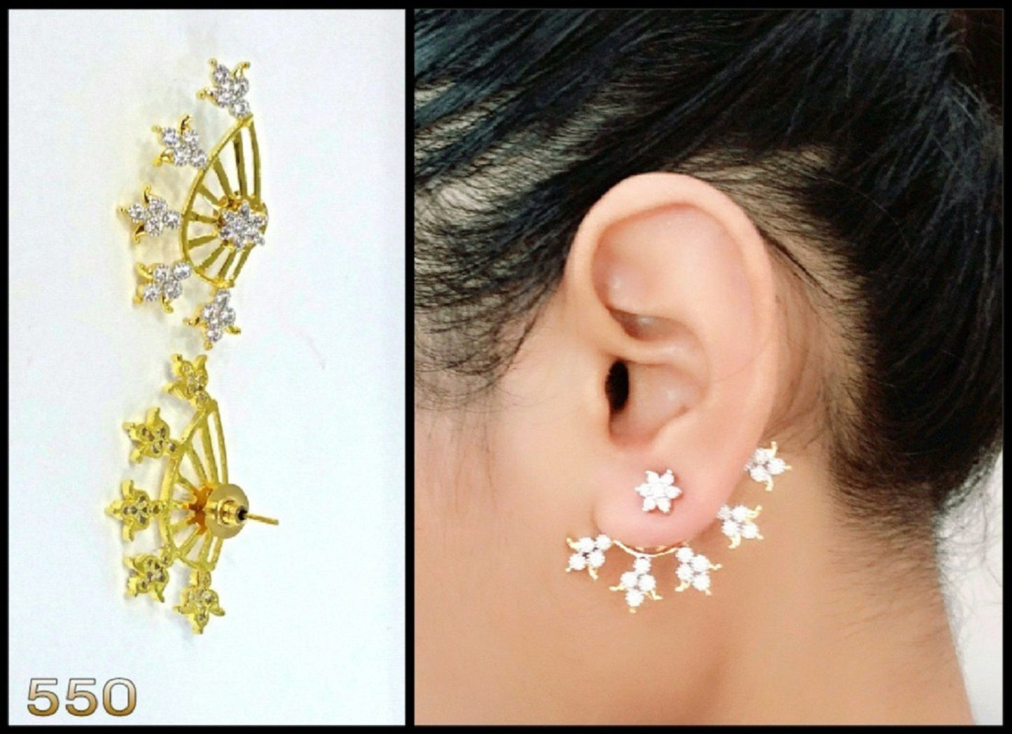 JDX Designer Start Shape Crystel Studd Earring Set for Women And Girls - JDX STORE