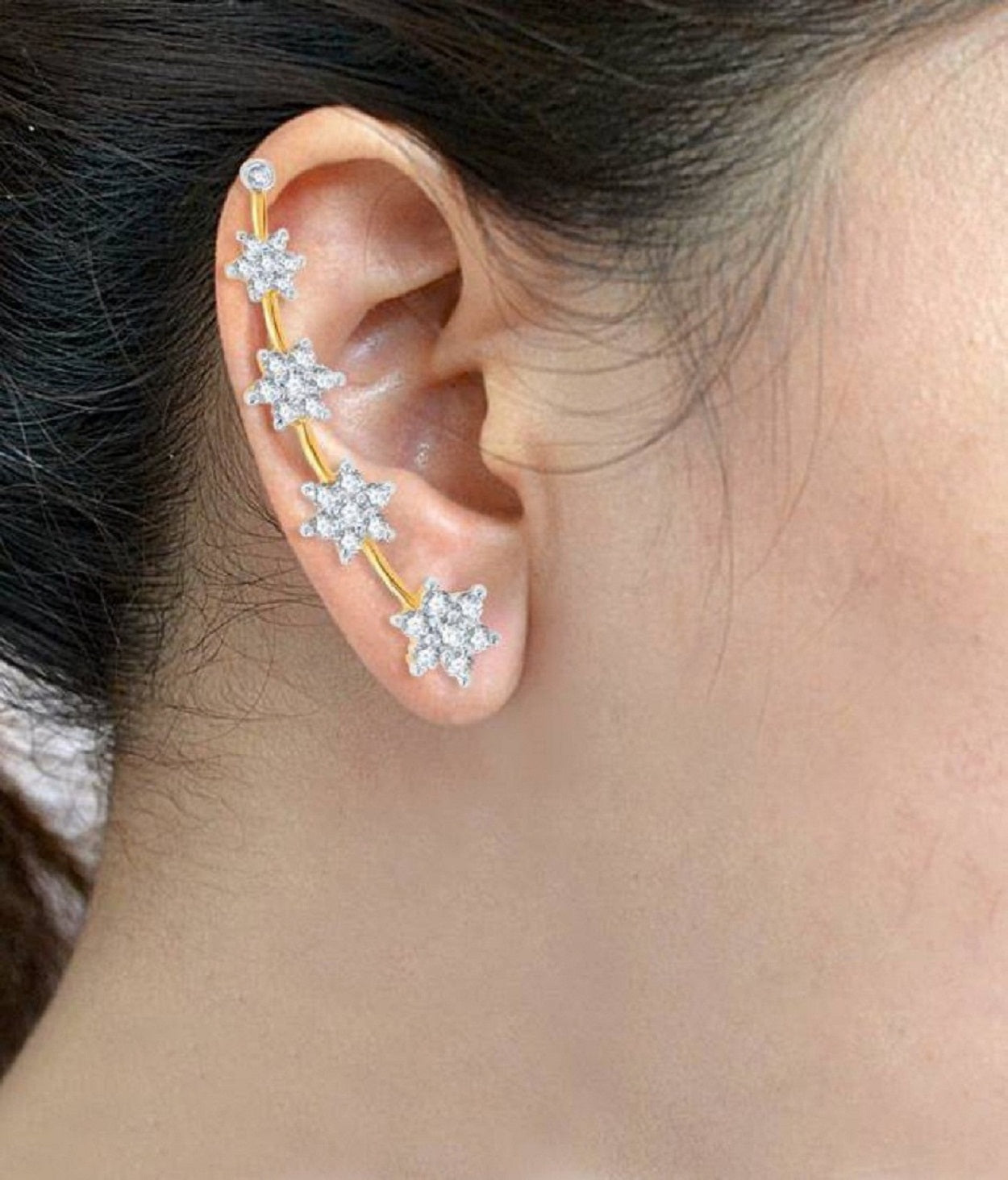 JDX Modern Star Shape Crystel Studd Earring Set for Women And Girls - JDX STORE