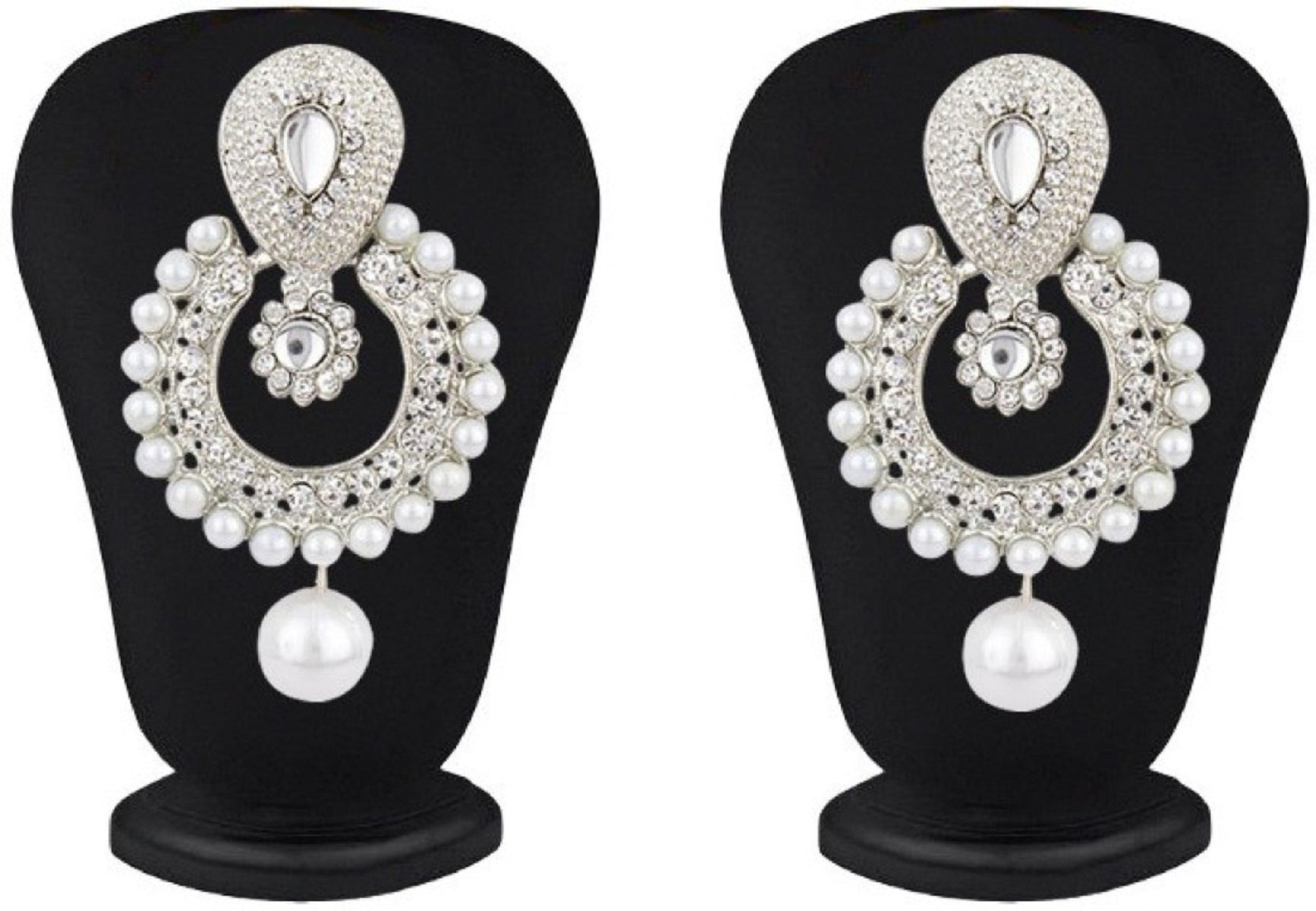 JDX Stylish Pearl and American Diamond Studded Earring Set for Women and Girls - JDX STORE