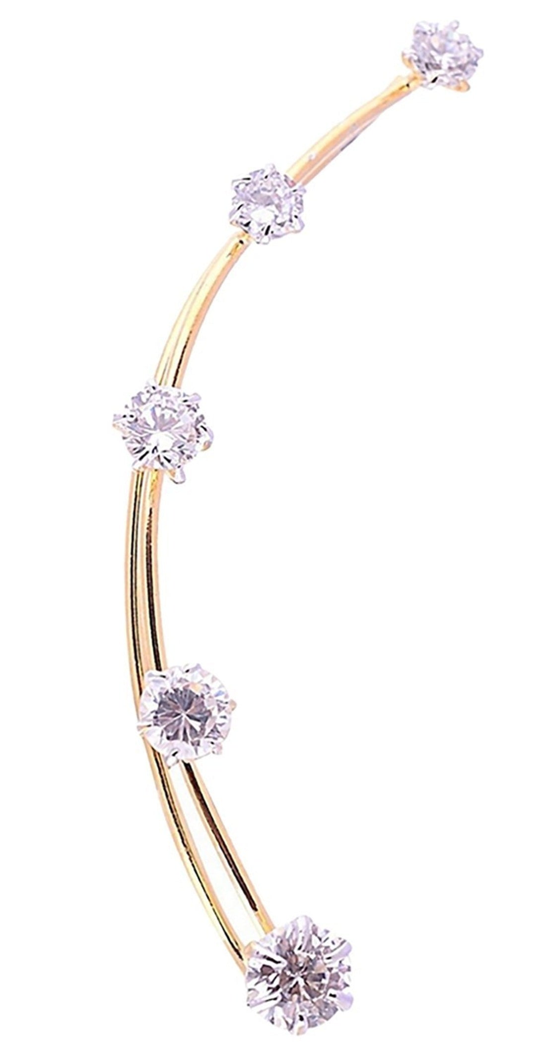 JDX Beautiful American Diamond Gold Plated Earcuff Style Earring Style - JDX STORE