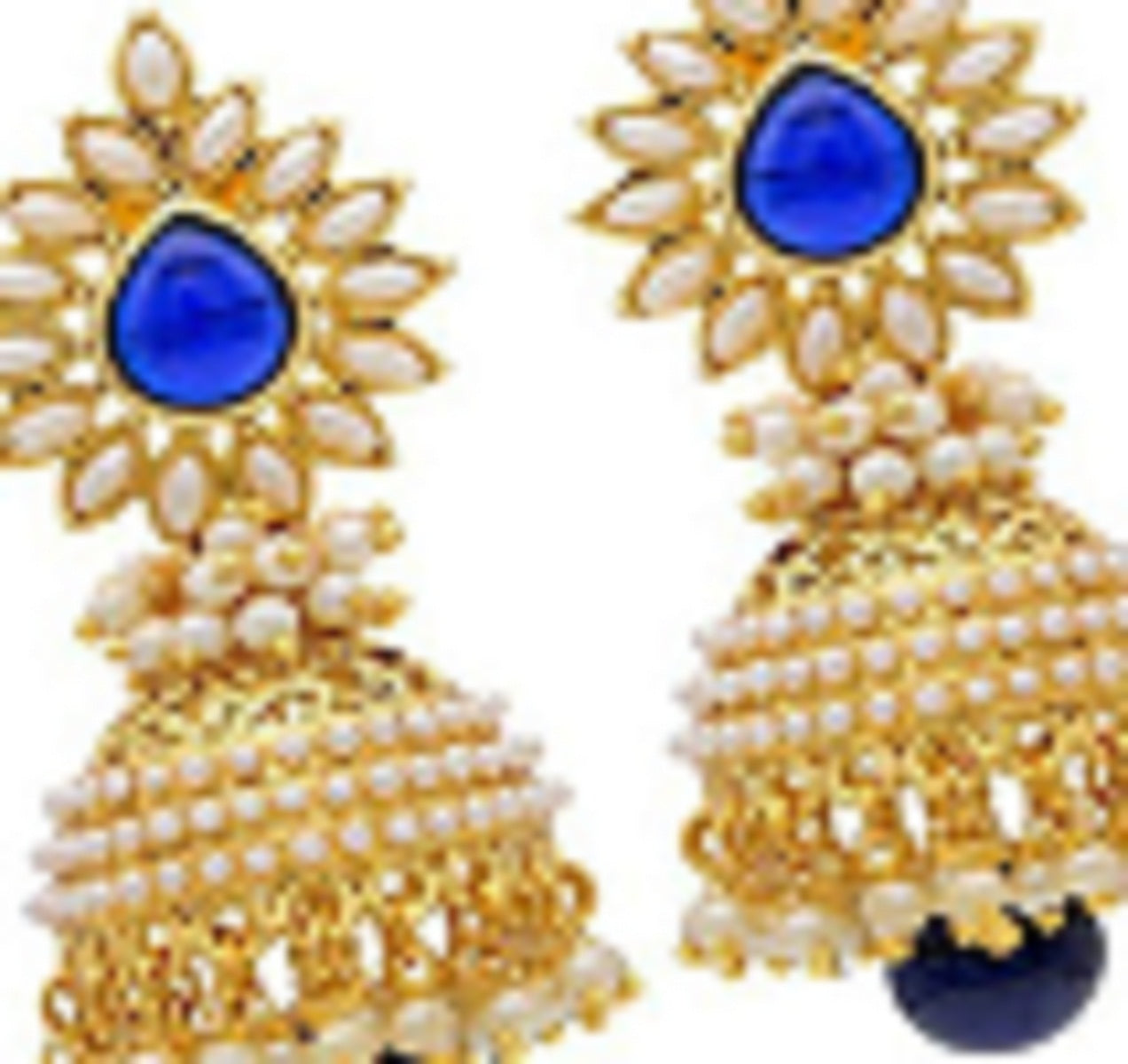 Traditional Golden Plated Stone Studded Earring Set for Women and Girls - JDX STORE