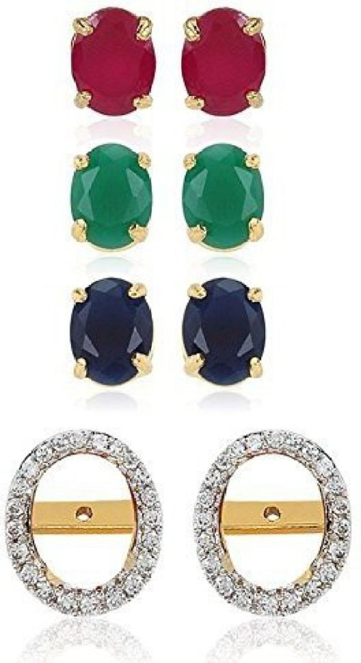 JDX American Diamond Interchangeable Stud Earrings for Girls & Women's Alloy Stud Earring - JDX STORE