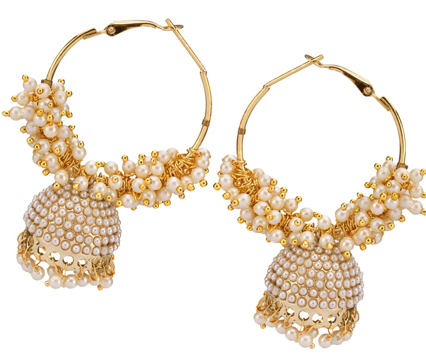 JDX Gold Plated Beads Jhumki Earrings For Women's Beads Alloy Jhumki Earring - JDX STORE