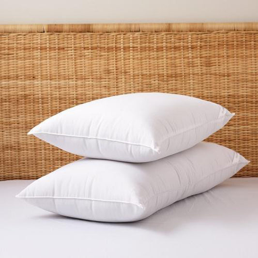 JDX Soft Fiber Sleeping Cotton Pillow Set of 2 (White) - JDX STORE