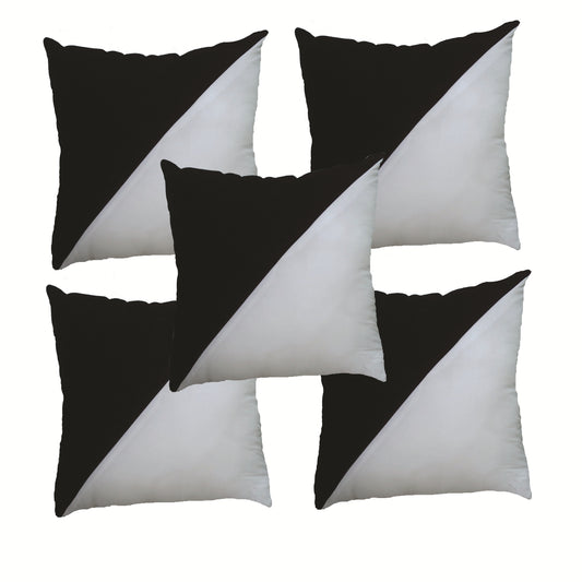 JDX Designer Color Block Soft Cushion, Set of 5 (Black,white) - JDX STORE